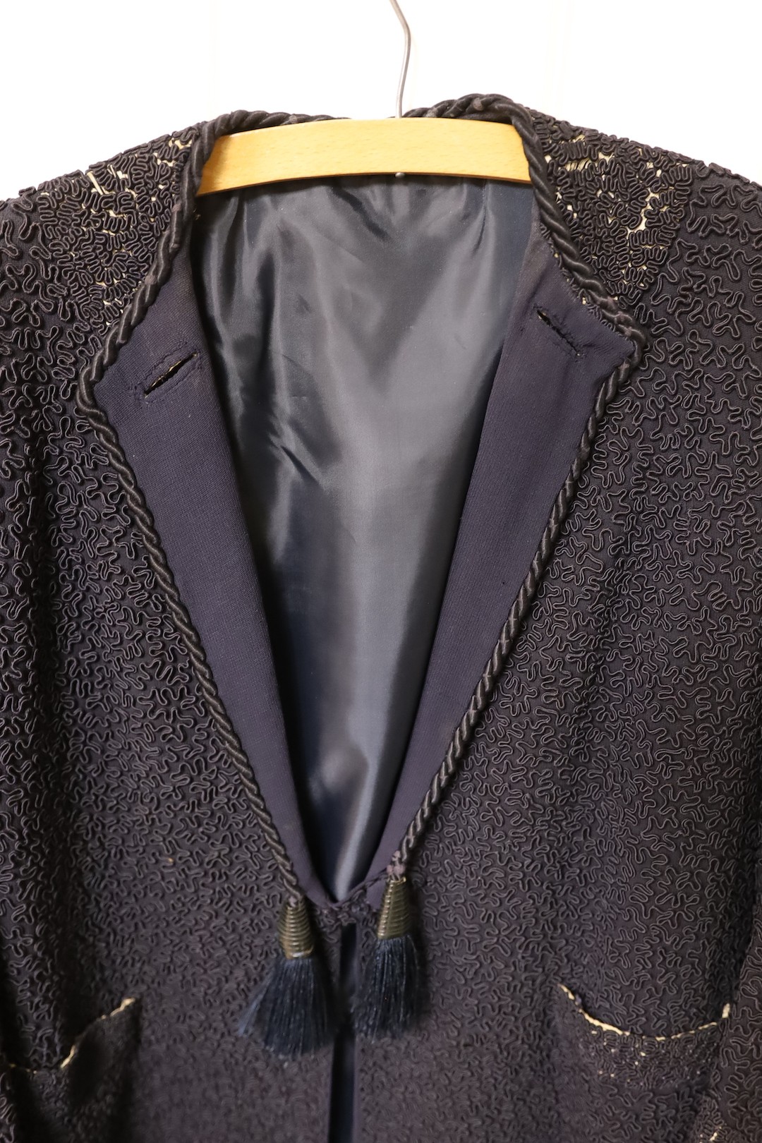 An Edwardian navy coat, later revamped in the 1930's-40's and cut down